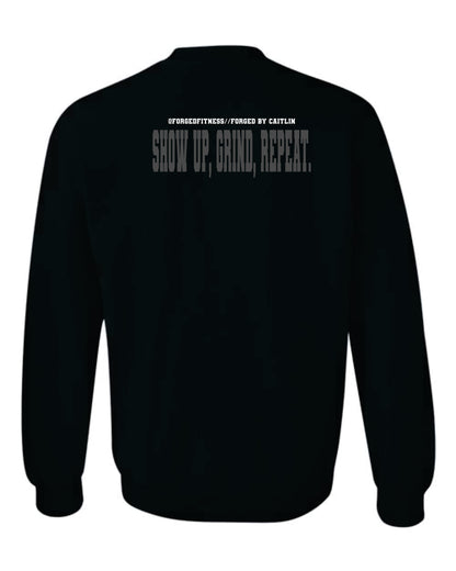 Forged Fitness- Gildan Black Crewneck Sweatshirt (18000)