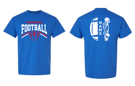 2nd Grade Football- 8000 Royal Football Player on Back