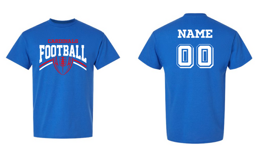 2nd Grade Football- 8000 Royal Name and Number on Back
