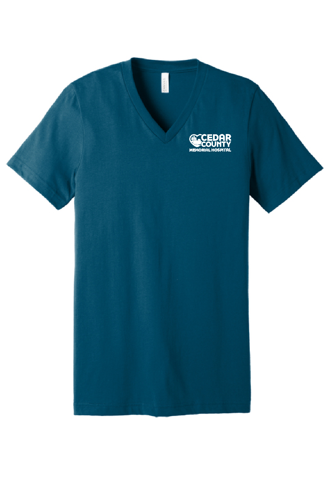 CCMH- BELLA+CANVAS® Unisex Jersey Short Sleeve V-Neck Tee with Embraided Logo (3005)