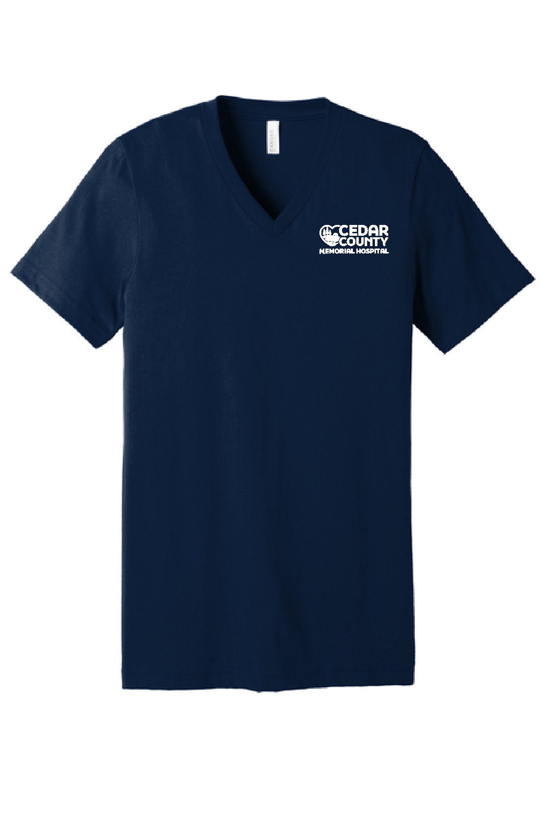 CCMH- BELLA+CANVAS® Unisex Jersey Short Sleeve V-Neck Tee with Embraided Logo (3005)