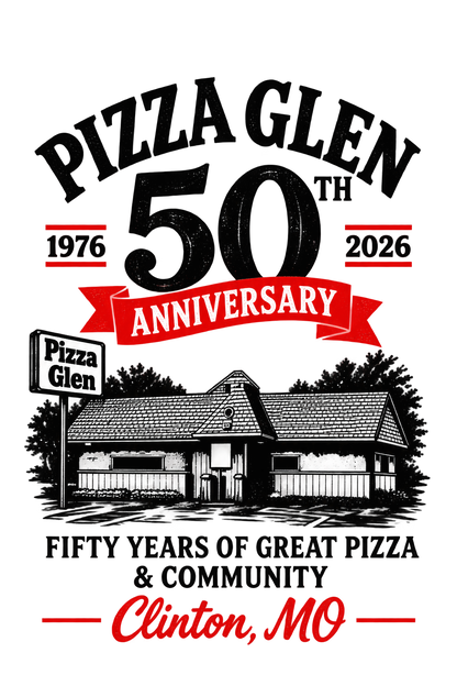 Pizza Glen 50th Anniversary tee PREORDER