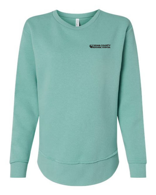 CCMH- Women's Weekend Crewneck Sweatshirt with embroidered logo (3525)