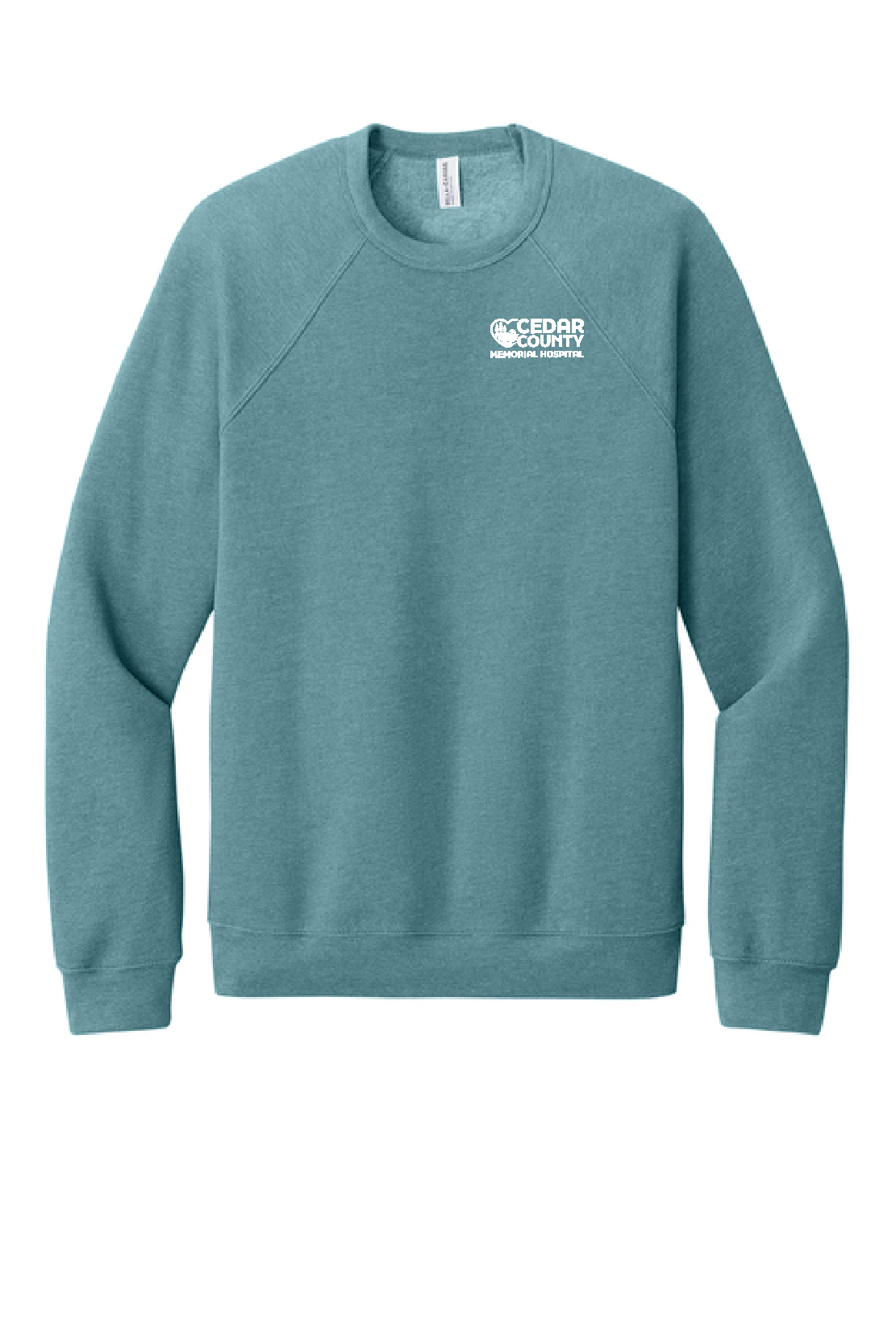 CCMH- BELLA+CANVAS® Unisex Sponge Fleece Raglan Sweatshirt with Embroidered Logo (3901)