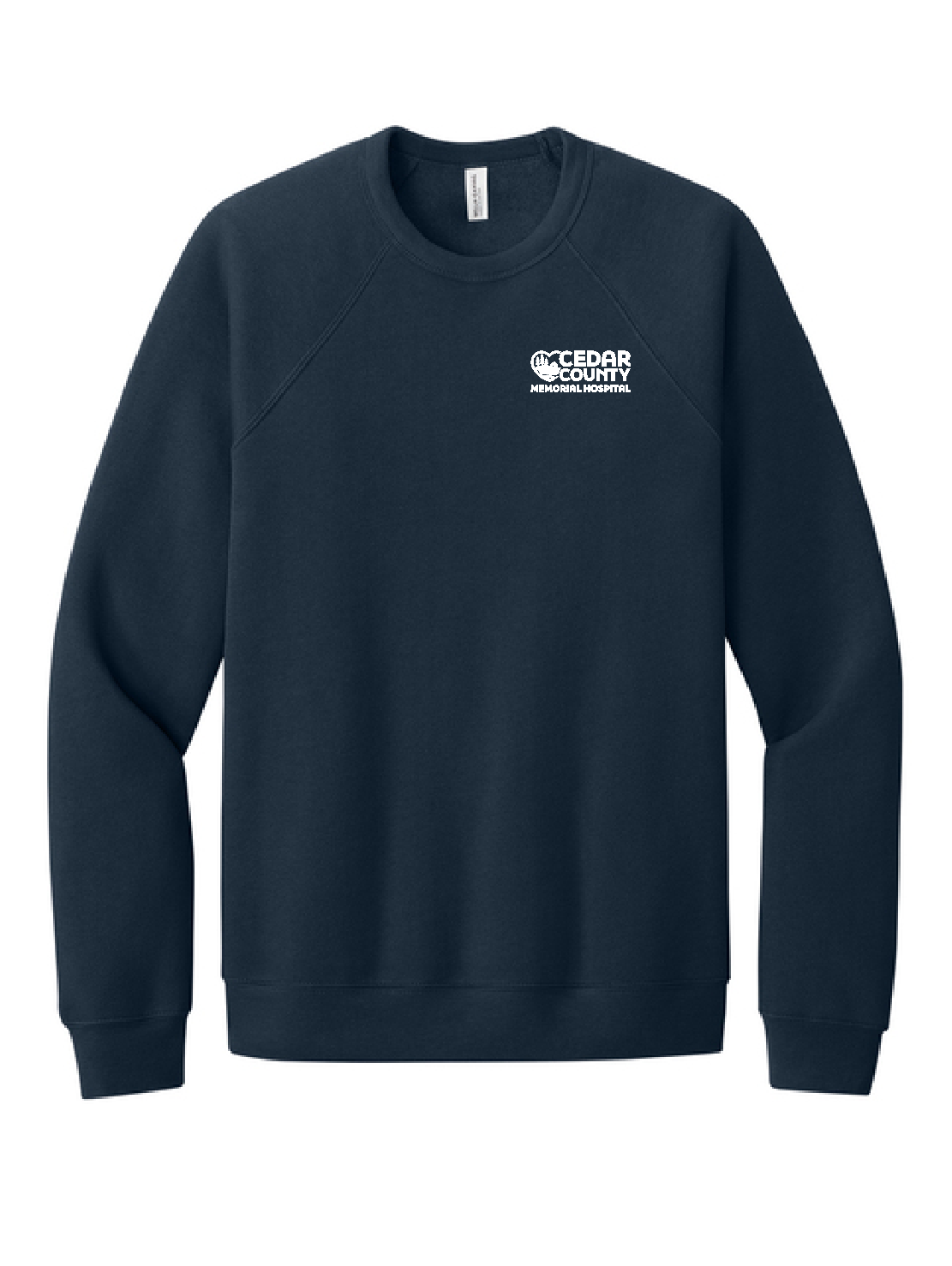 CCMH- BELLA+CANVAS® Unisex Sponge Fleece Raglan Sweatshirt with Embroidered Logo (3901)