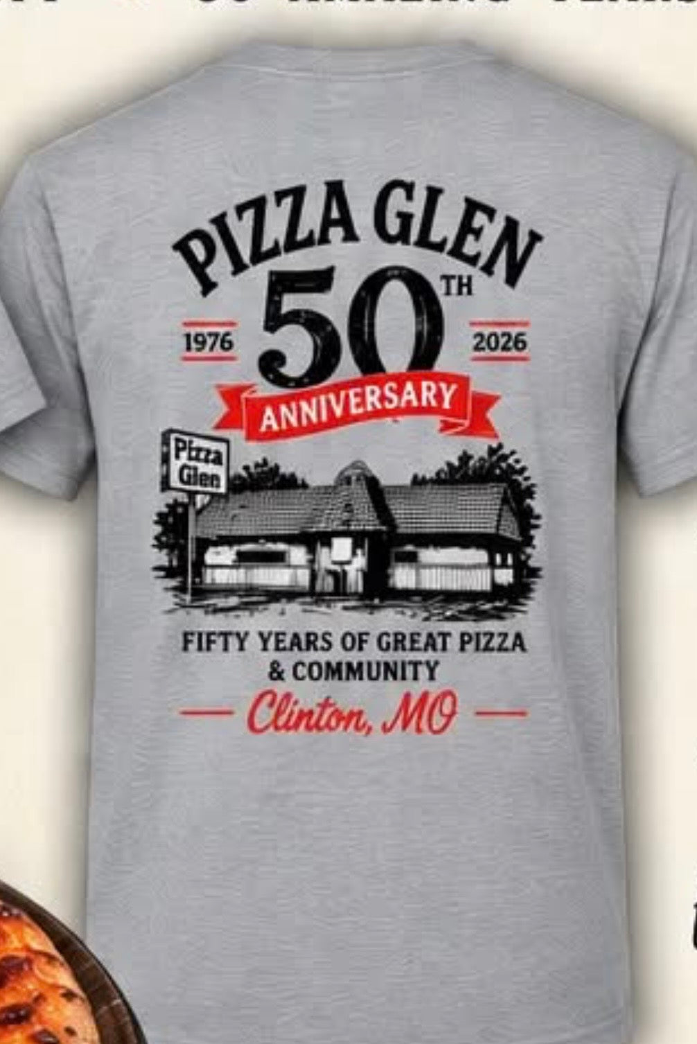 Pizza Glen 50th Anniversary tee PREORDER