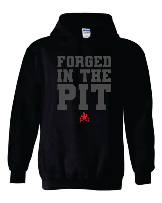 Forged Fitness- Gildan Black Hooded Sweatshirt (18500)