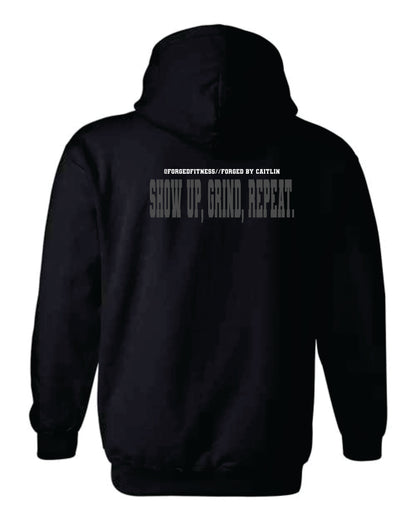 Forged Fitness- Gildan Black Hooded Sweatshirt (18500)