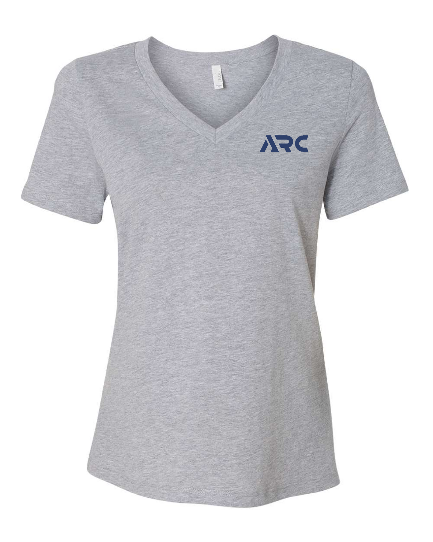 ARC - BELLA+CANVAS® Women’s Relaxed Heather CVC V-Neck Tee - printed logo - 6405CVC
