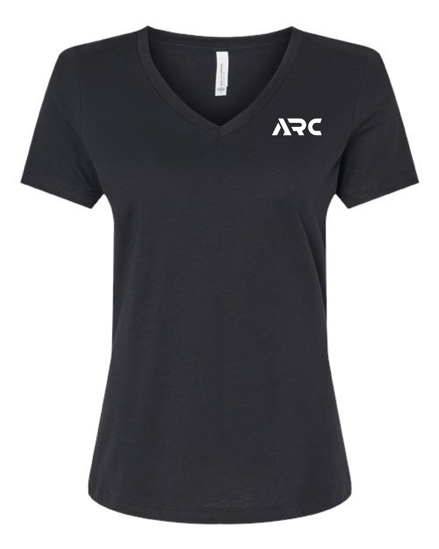 ARC - BELLA+CANVAS® Women’s Relaxed Heather CVC V-Neck Tee - printed logo - 6405CVC