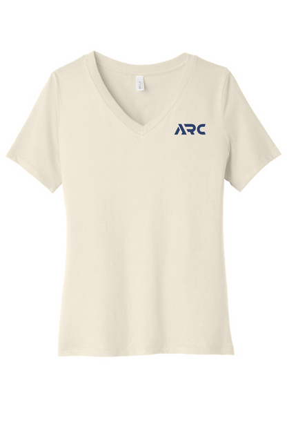 ARC - BELLA+CANVAS® Women’s Relaxed Jersey Short Sleeve V-Neck Tee - printed tee - 6405