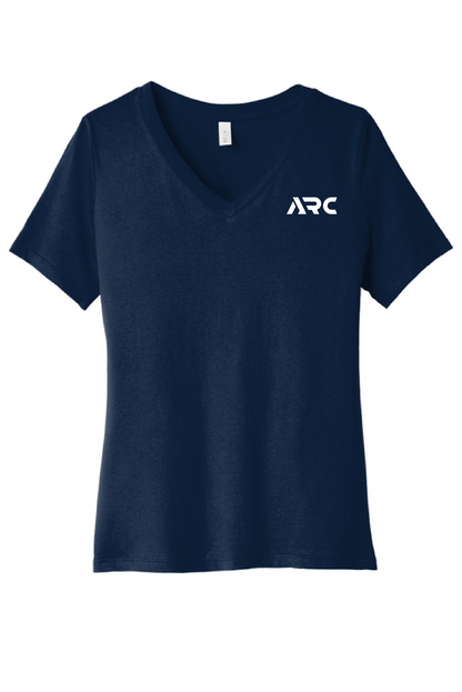 ARC - BELLA+CANVAS® Women’s Relaxed Jersey Short Sleeve V-Neck Tee - printed tee - 6405