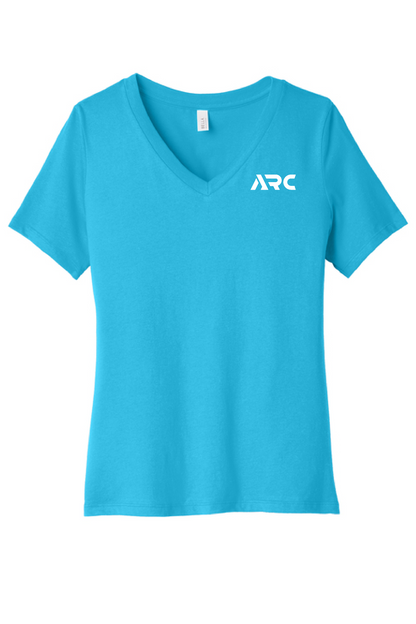 ARC - BELLA+CANVAS® Women’s Relaxed Jersey Short Sleeve V-Neck Tee - printed tee - 6405