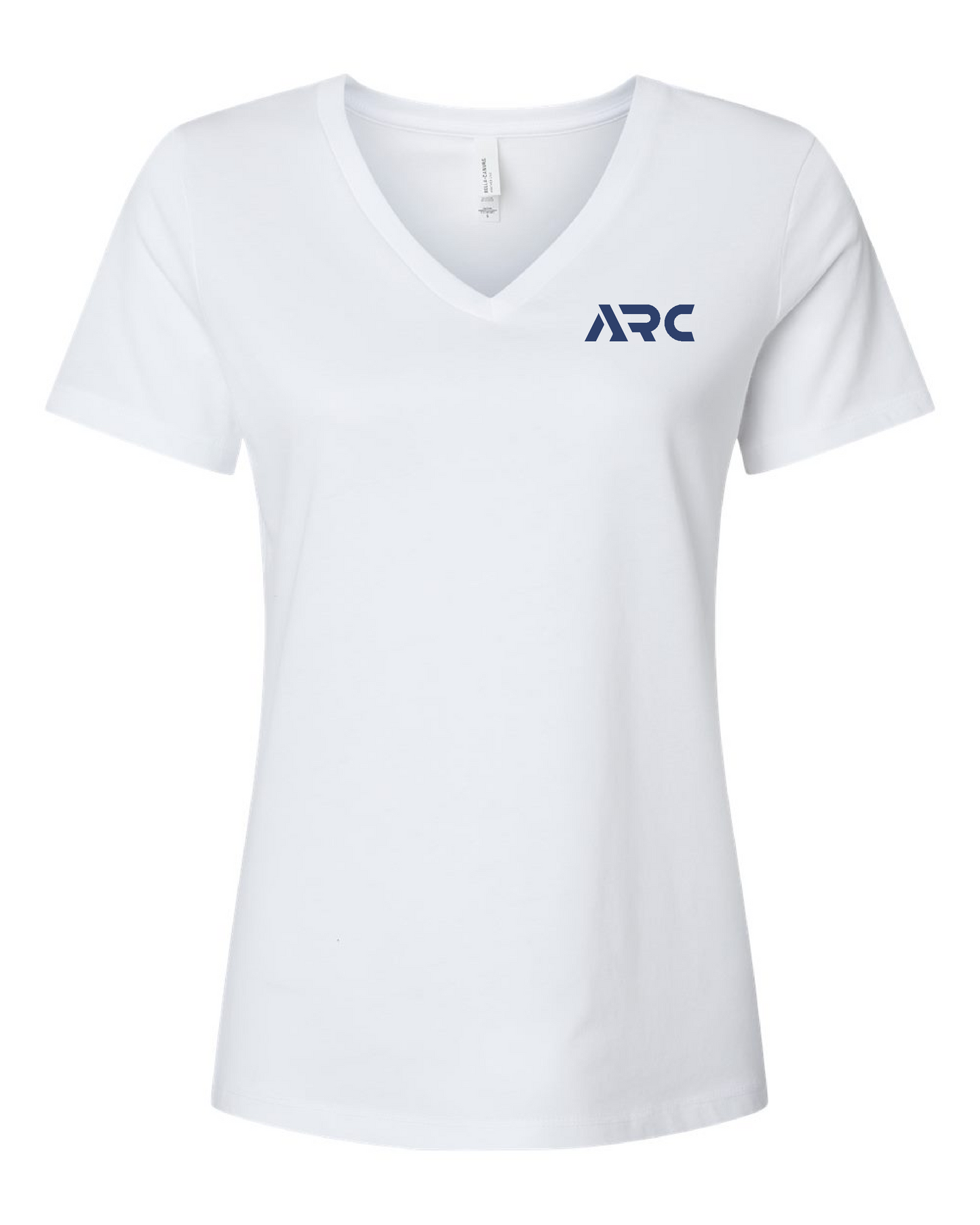 ARC - BELLA+CANVAS® Women’s Relaxed Heather CVC V-Neck Tee - printed logo - 6405CVC