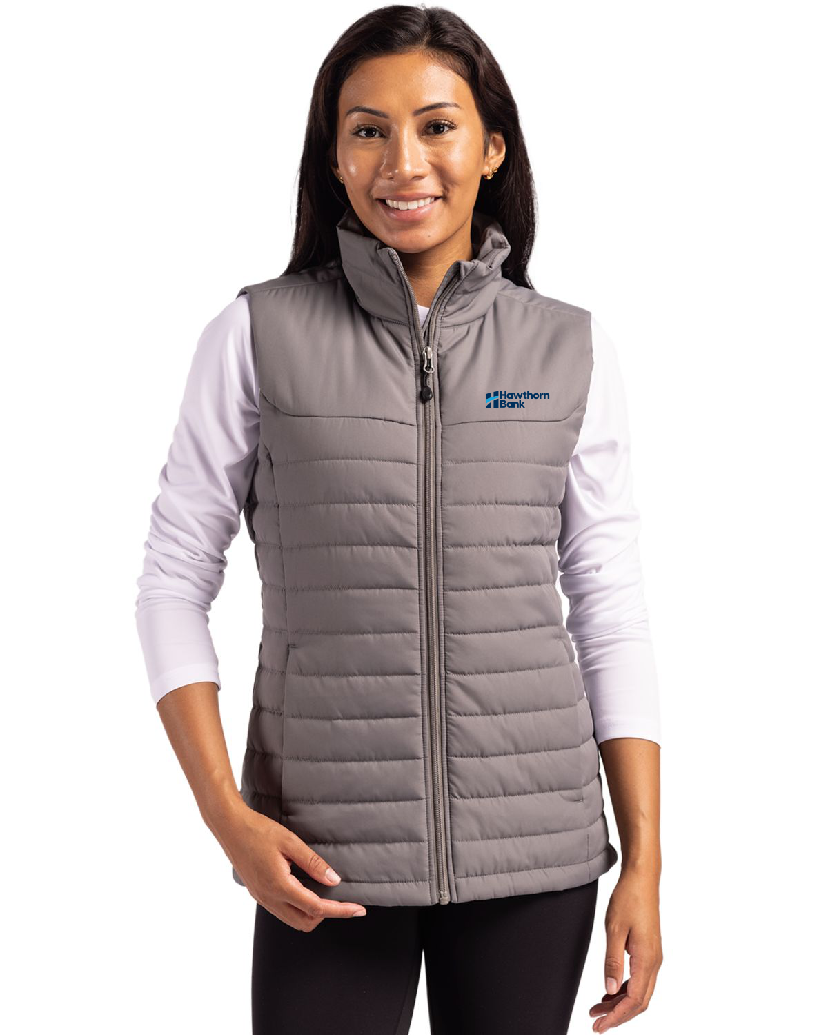 Hawthorn -  Clique Elevation Eco Full Zip Womens Puffer Vest - LQO00064
