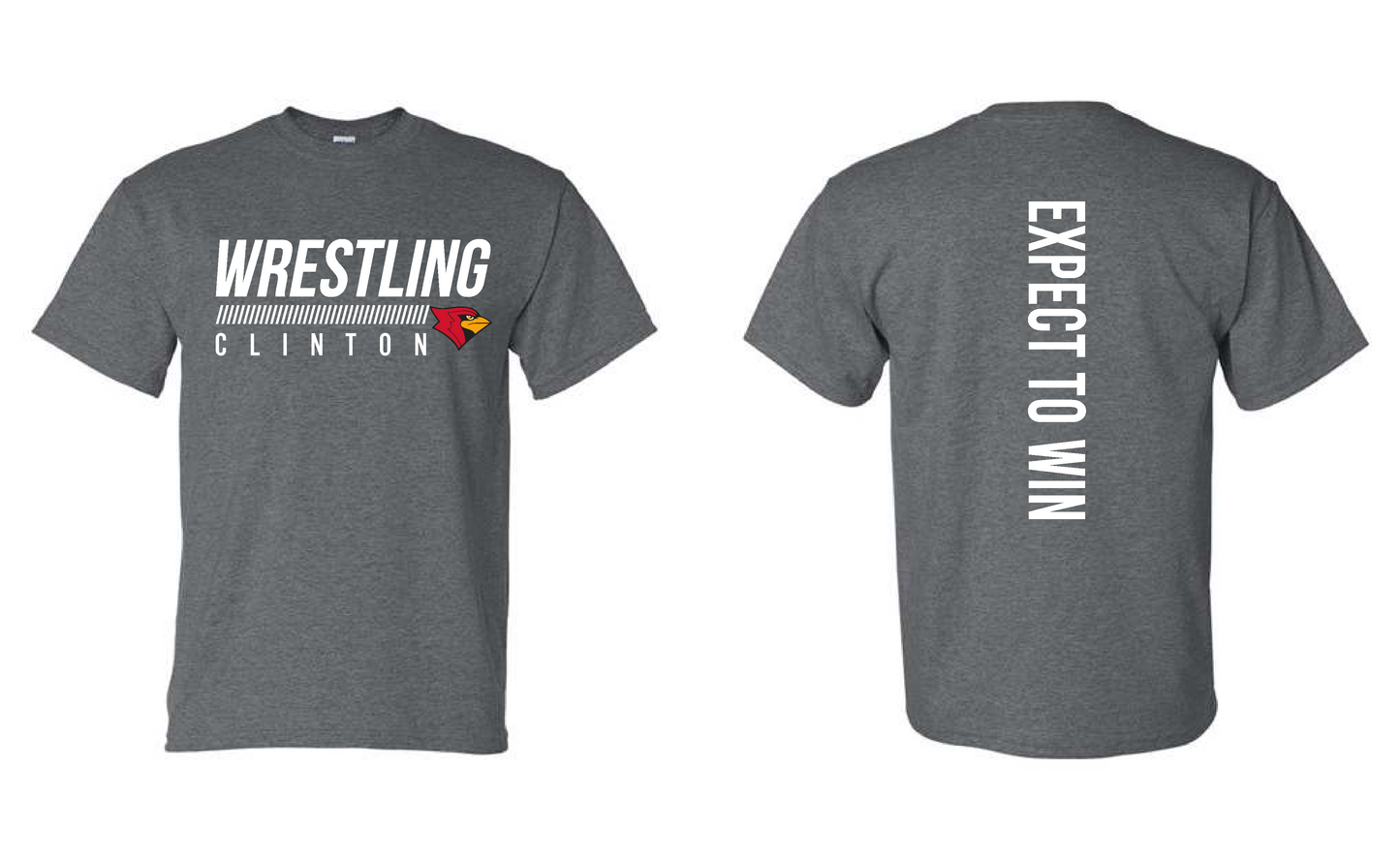 Clinton Wrestling 25- Gildan Dryblend Short Sleeve