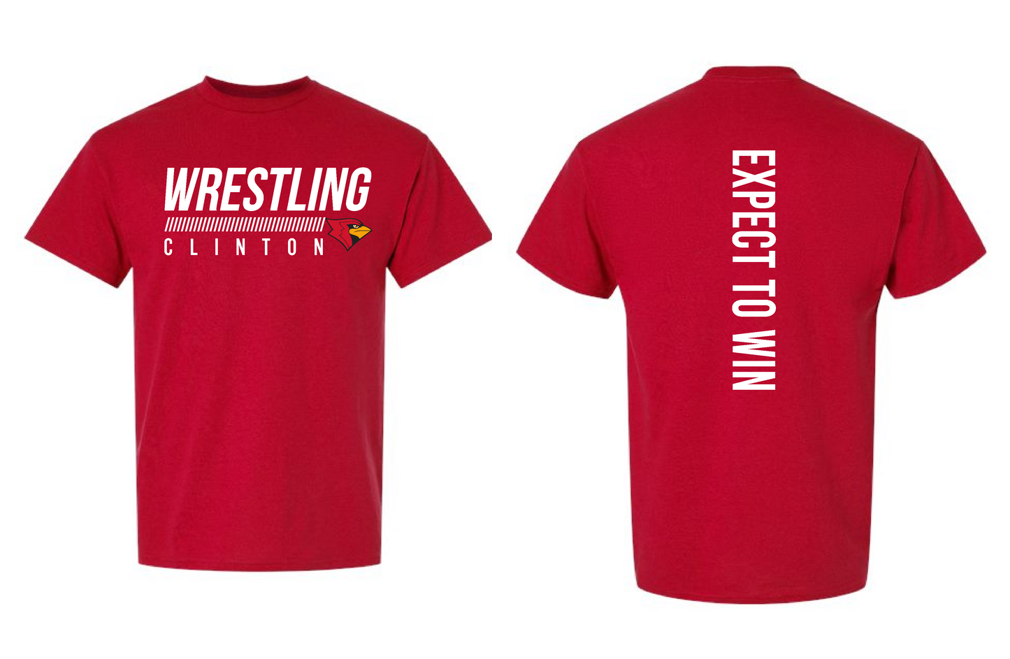 Clinton Wrestling 25- Gildan Dryblend Short Sleeve