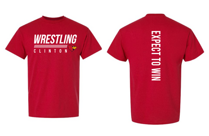 Clinton Wrestling 25- Gildan Dryblend Short Sleeve