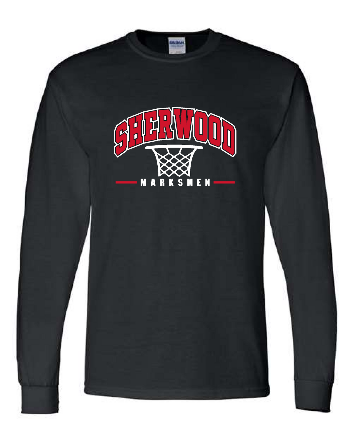 Sherwood Youth Basketball 26- Gildan Long Sleeve T-shirt (8400) Design 1 Net
