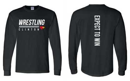 Clinton Wrestling 25- Gildan Dryblend Long Sleeve