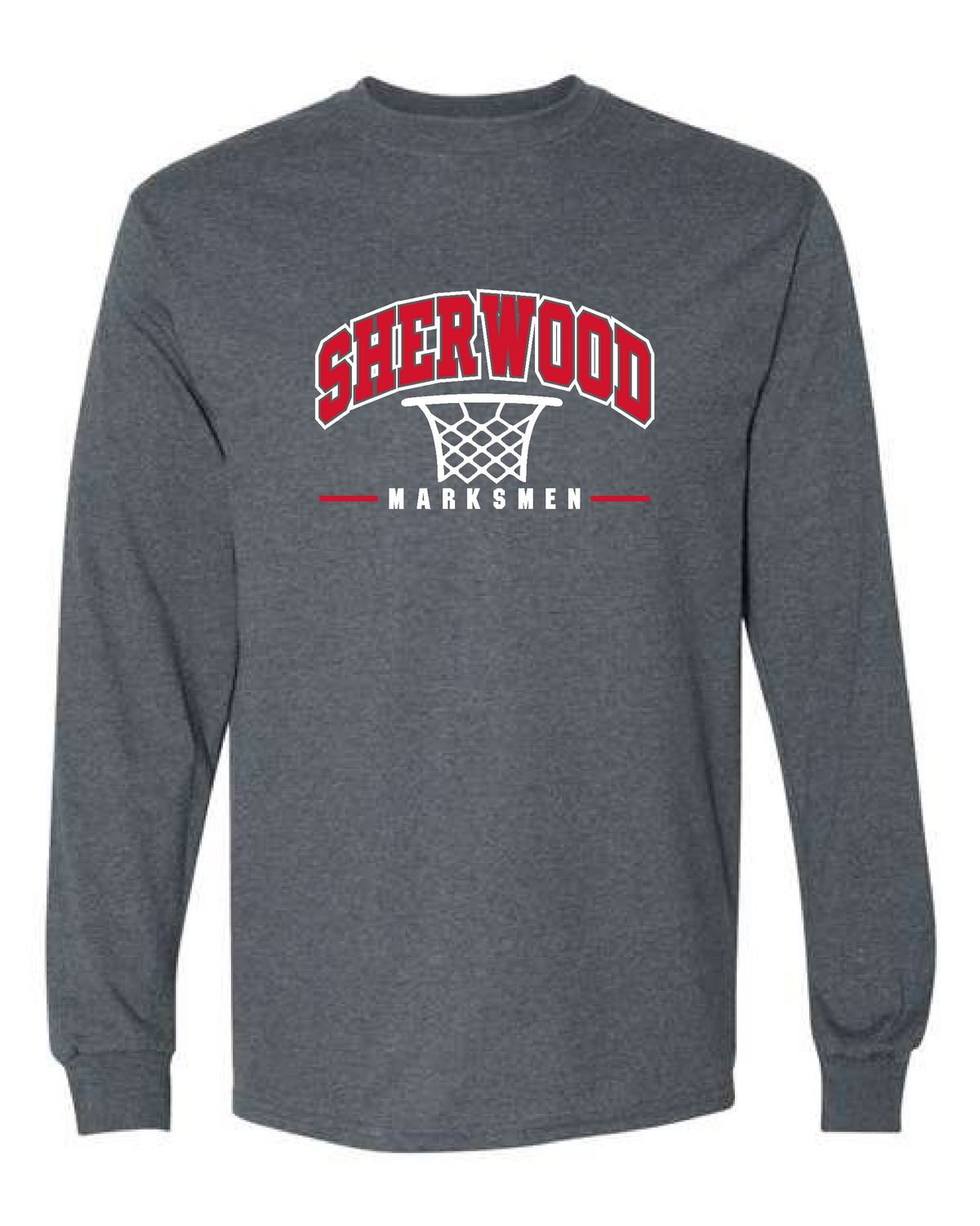 Sherwood Youth Basketball 26- Gildan Long Sleeve T-shirt (8400) Design 1 Net