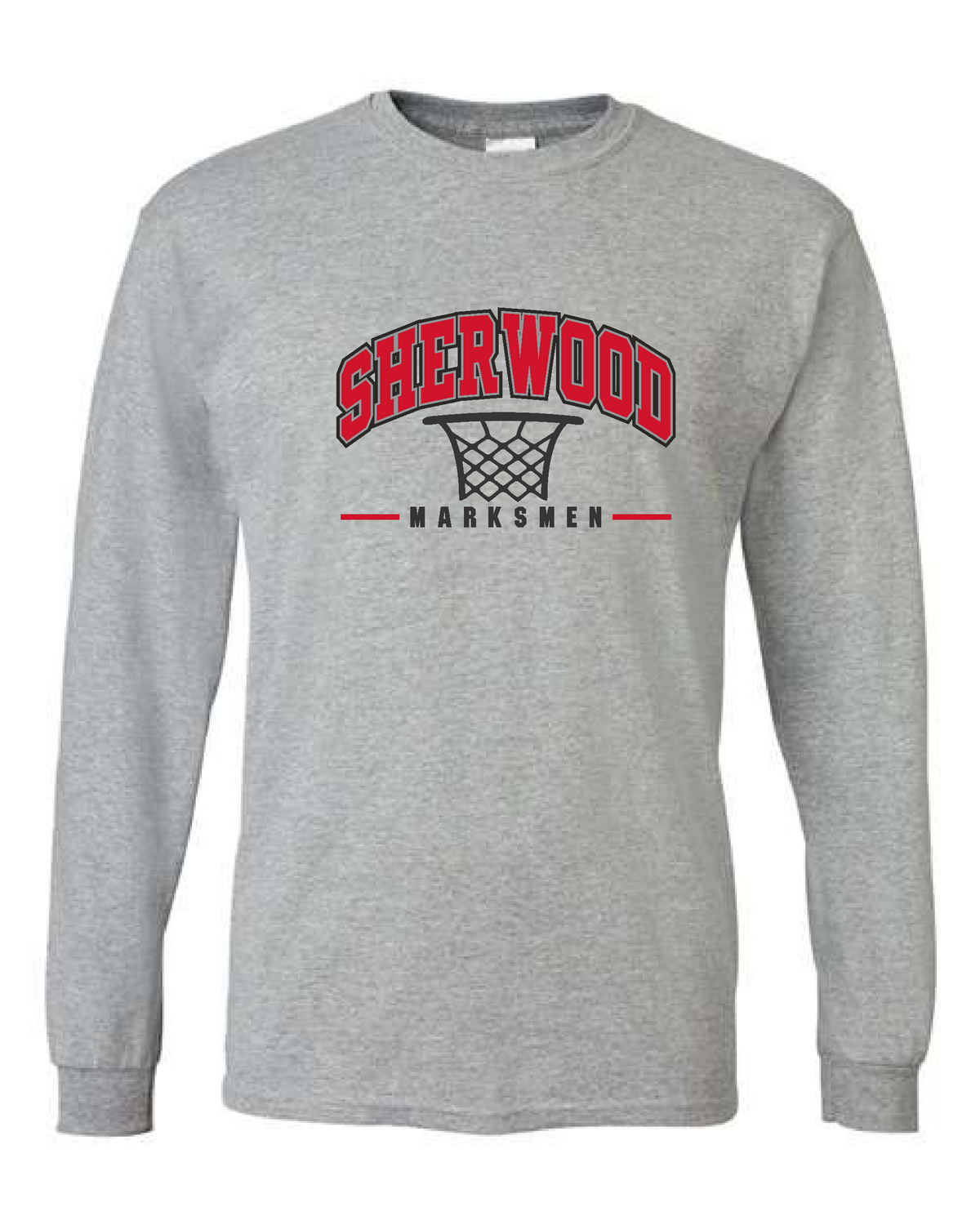 Sherwood Youth Basketball 26- Gildan Long Sleeve T-shirt (8400) Design 1 Net