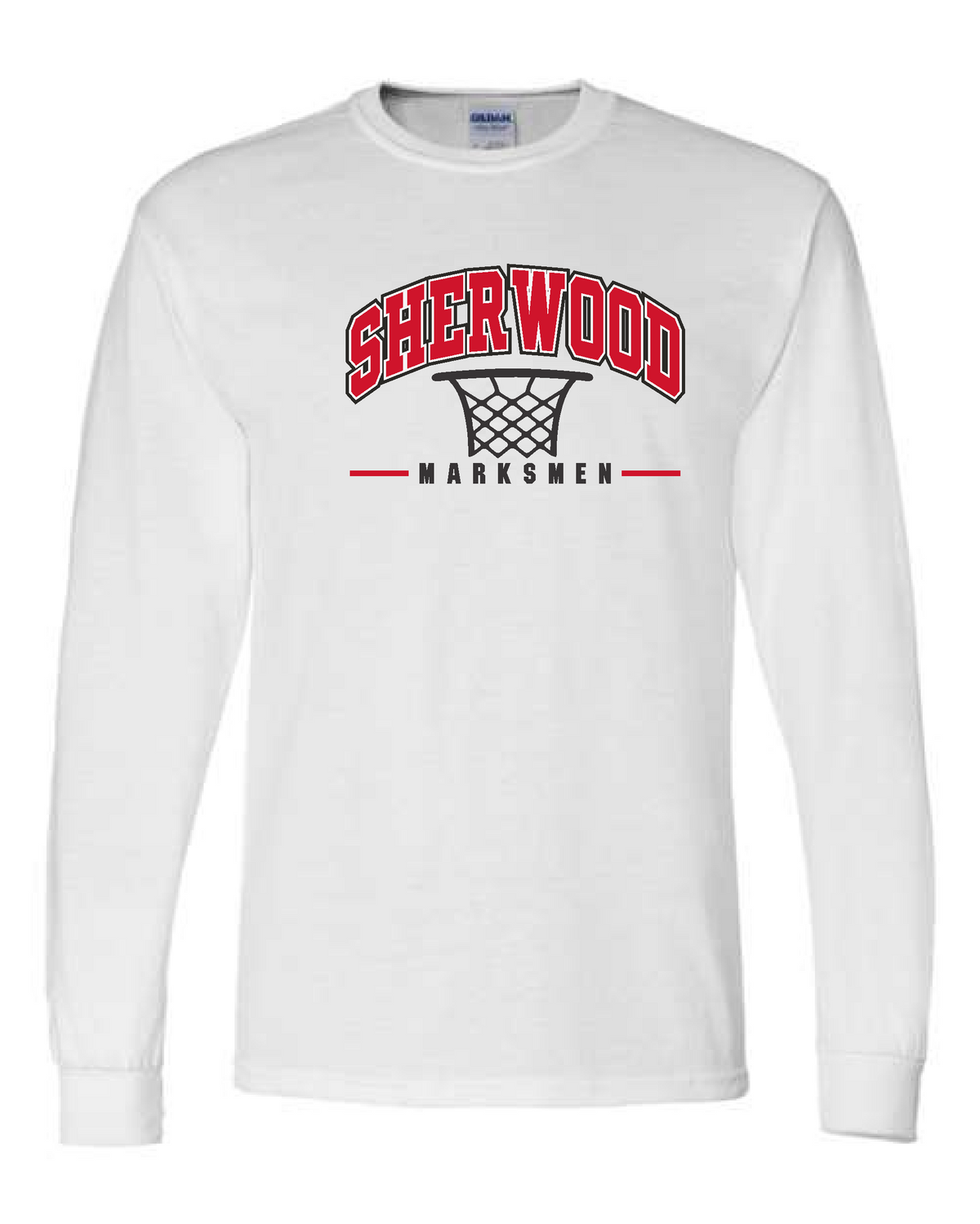 Sherwood Youth Basketball 26- Gildan Long Sleeve T-shirt (8400) Design 1 Net