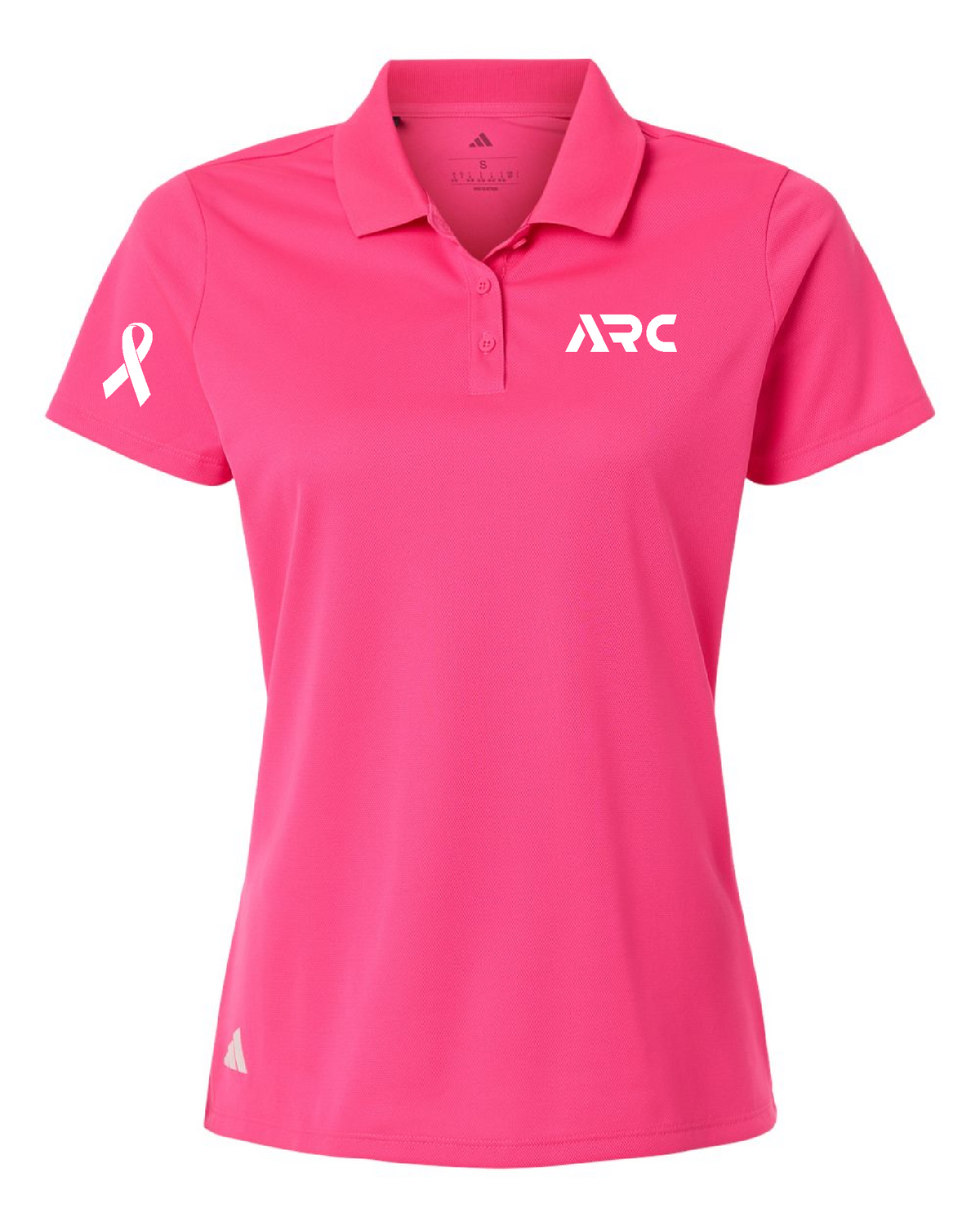 ARC - Adidas A431 Women's Performance Piqué Polo - Lucid Pink - Breast Cancer Awareness
