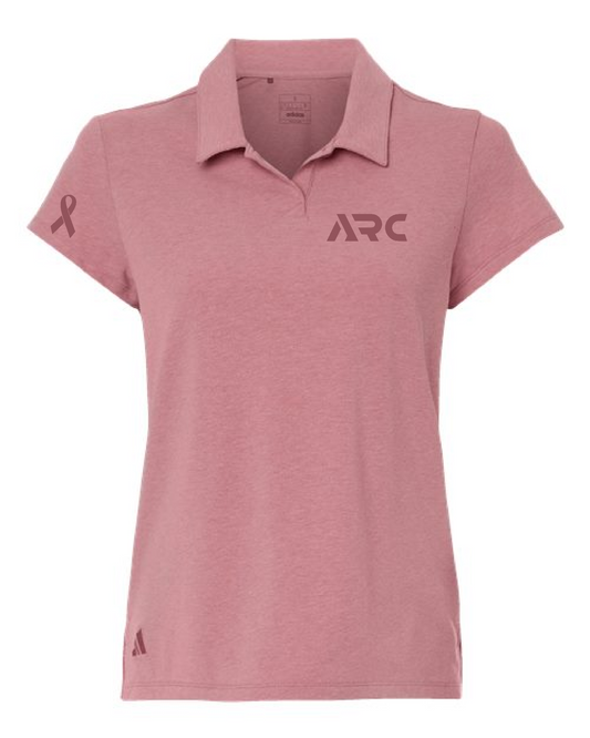 ARC - Adidas A690 Women's Blended Polo - Pink Strat Melange - Breast Cancer Awareness