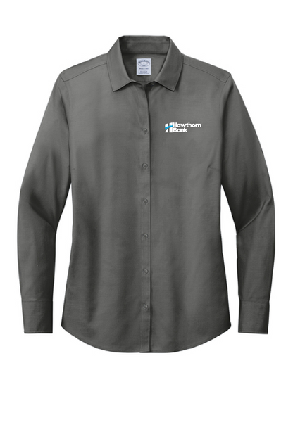 Hawthorn - Ladies Brooks Brothers Wrinkle-Free Stretch Pinpoint Shirt (BB18001)