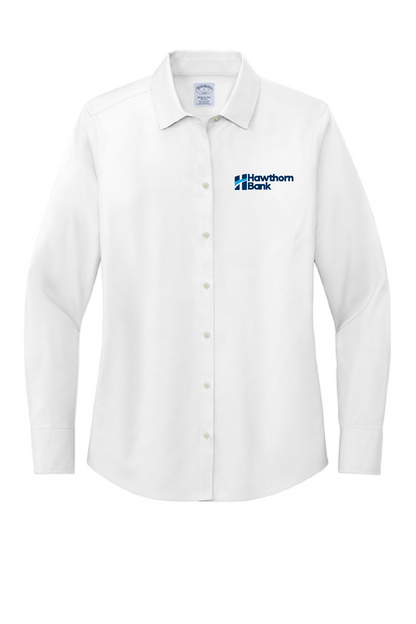 Hawthorn - Ladies Brooks Brothers Wrinkle-Free Stretch Pinpoint Shirt (BB18001)