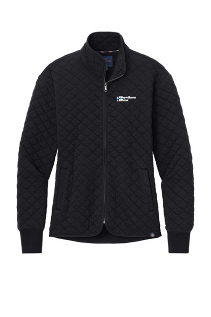 Hawthorn - Womens Brooks Brothers Diamond Quilt Full-Zip - BB18213