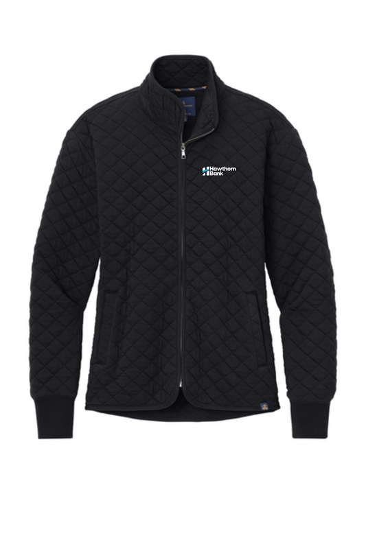 Hawthorn - Womens Brooks Brothers Diamond Quilt Full-Zip - BB18213