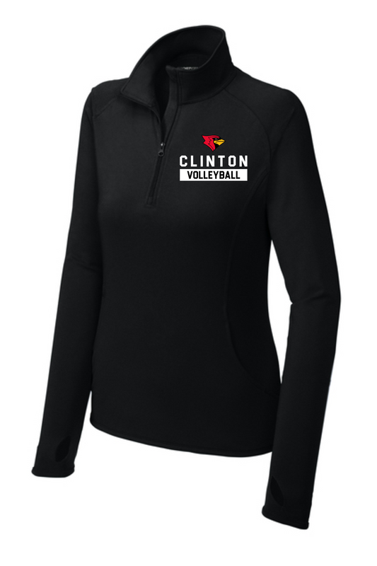 CHS Volleyball Sport-Tek® Women's Sport-Wick® Stretch 1/4-Zip Pullover