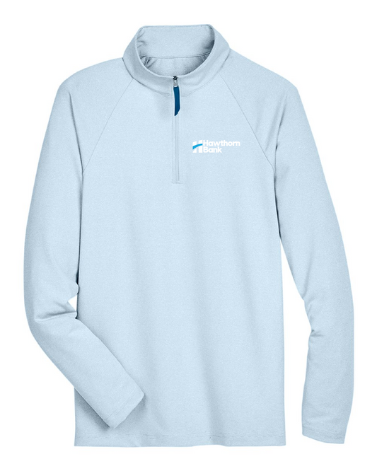 Hawthorn Bank - Men's CrownLux Performance® Clubhouse Micro-Stripe Quarter-Zip Pullover - DG480