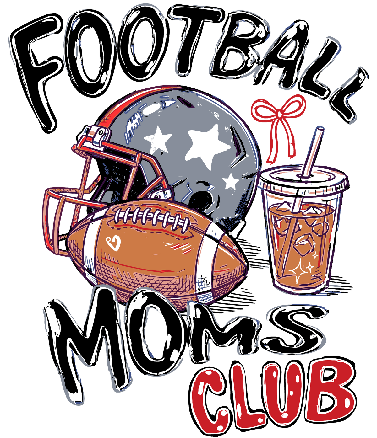 Football Moms Club Red/Black
