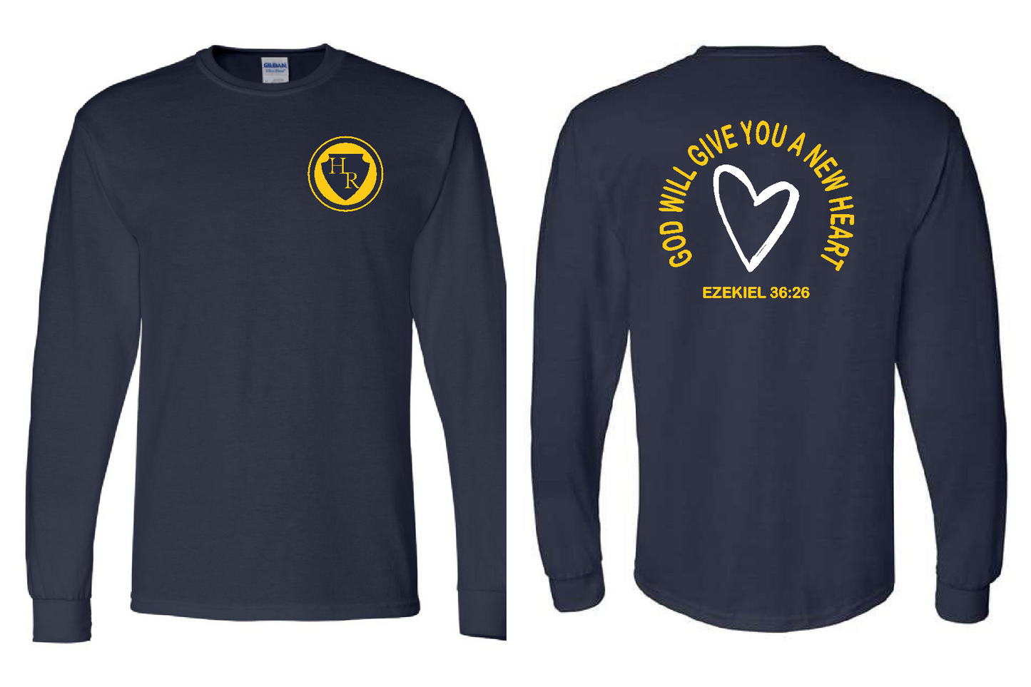 HR - Gildan long sleeve t-shirt Design 2