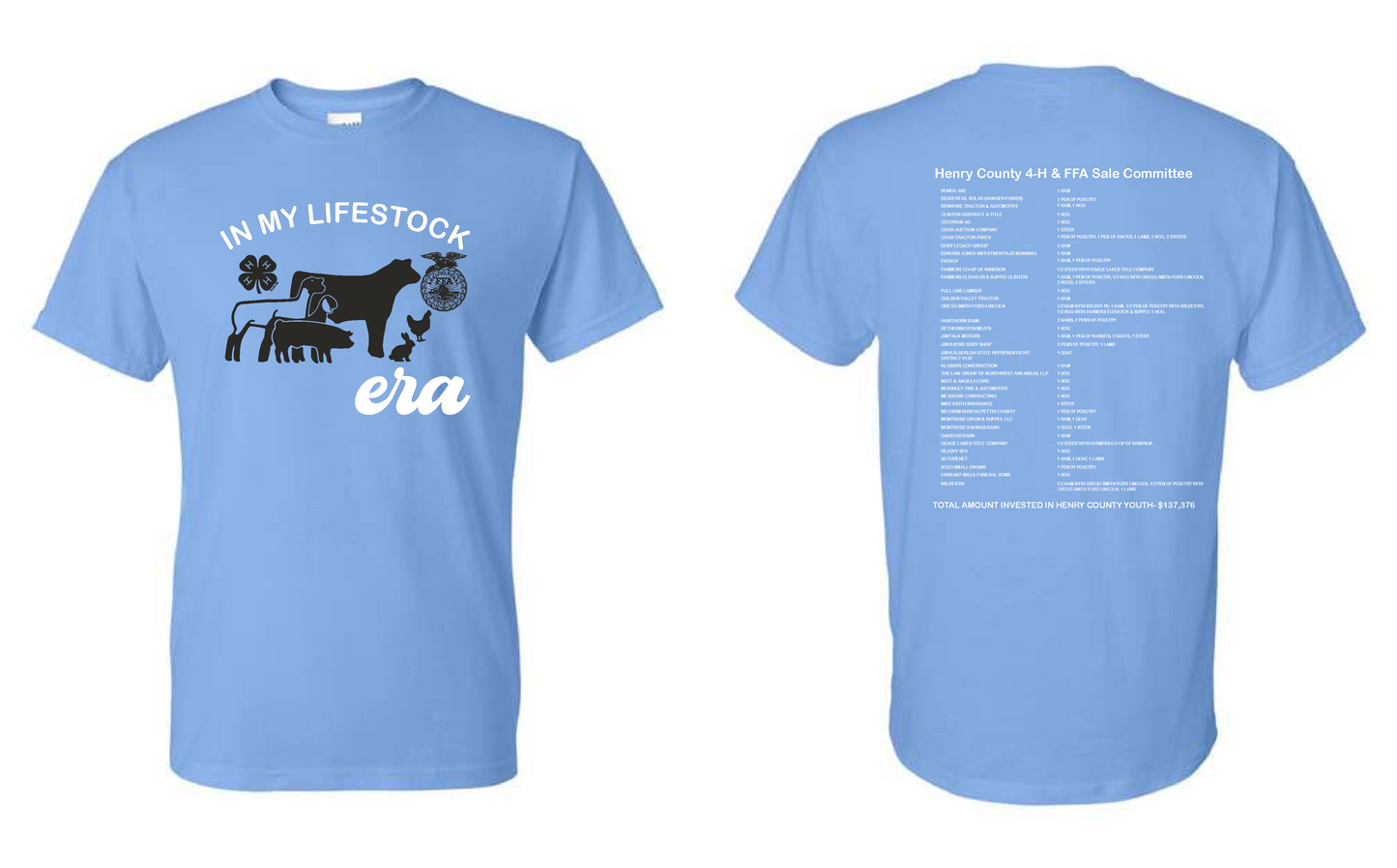 HC 4-H- Gildan 50/50 Short Sleeve- Light Blue