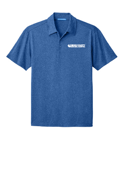CCMH- Men's Port Authority® Trace Heather Polo with embroidered logo (K576)