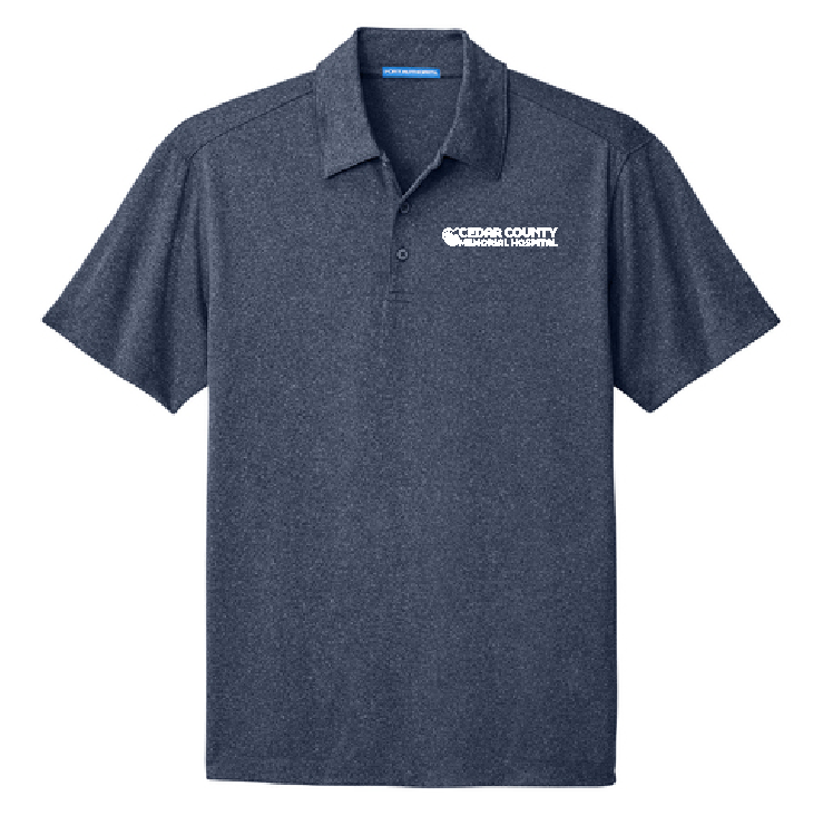 CCMH- Men's Port Authority® Trace Heather Polo with embroidered logo (K576)