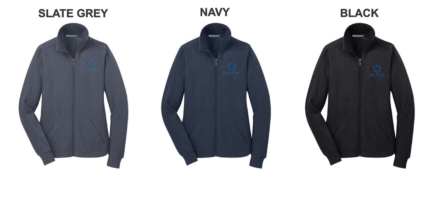 Share & Care- L293 Port Authority® Women's Slub Fleece Full-Zip Jacket (EMBROIDERY)
