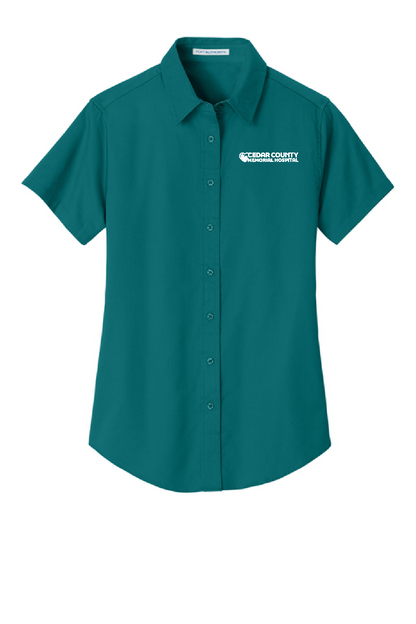 CCMH-Women's Port Authority Short Sleeve Easy Care Shirt with embroidered log (L508)
