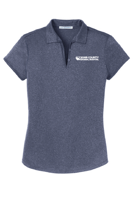 CCMH- Womens Port Authority®  Trace Heather Polo with embroidered logo (L576)