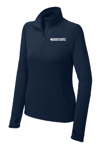 CCMH- Women's Sport-Tek® Sport-Wick® Stretch 1/4-Zip Pullover with embroider logo (LST850)