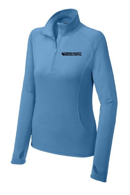 CCMH- Women's Sport-Tek® Sport-Wick® Stretch 1/4-Zip Pullover with embroider logo (LST850)