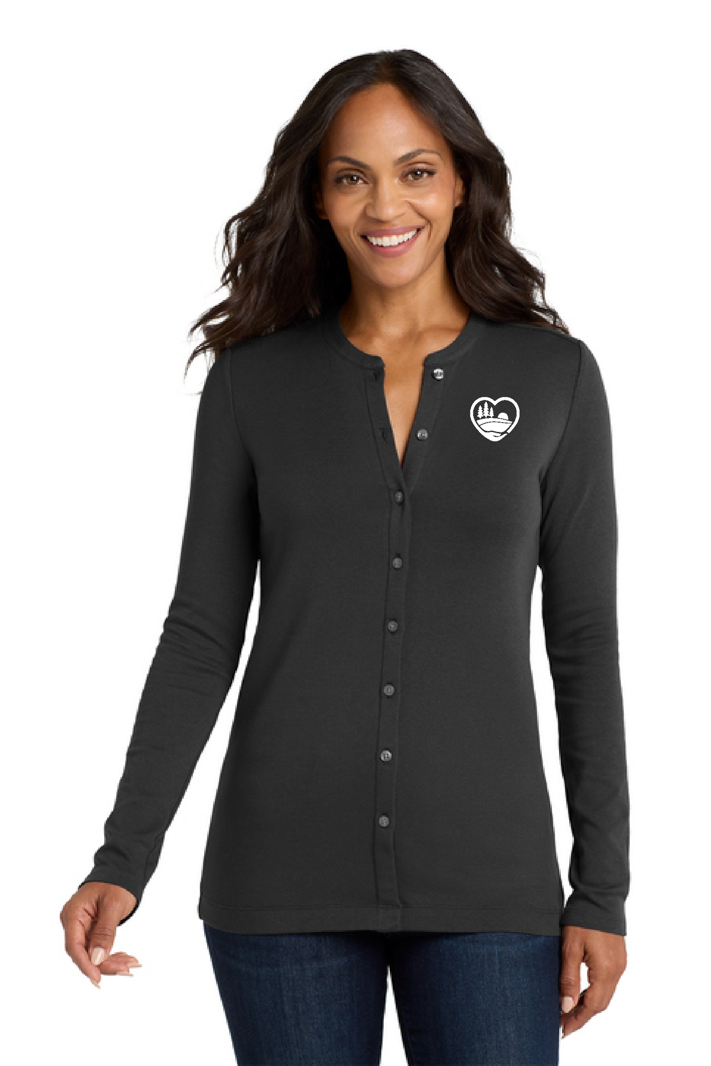 CCMH- Women's Port Authority Concept Stretch Button-Front Cardigan (LM1008)