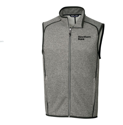Hawthorn - Men’s Cutter & Buck Mainsail Sweater-Knit Men's Full Zip Vest (MCO00047)