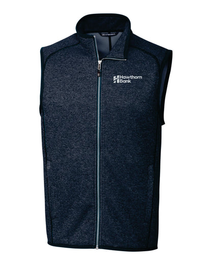 Hawthorn - Men’s Cutter & Buck Mainsail Sweater-Knit Men's Full Zip Vest (MCO00047)