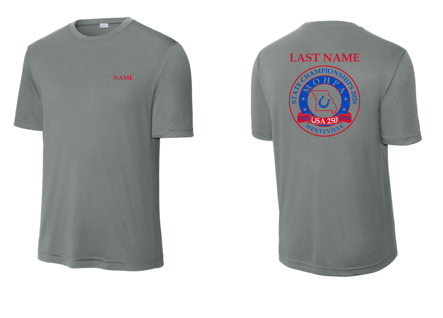 MOHPA- Sport Tek Dri Fit Short Sleeve