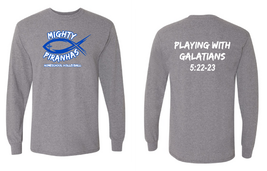 Mighty Piranhas Gildan Long Sleeve